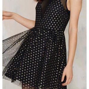Nasty Gal | On The Spot Polkadot Party Dress NWT